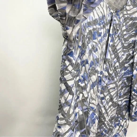 Chico's Travelers Collection‎ Watercolor Jacket Size Large Sequin - Image 15