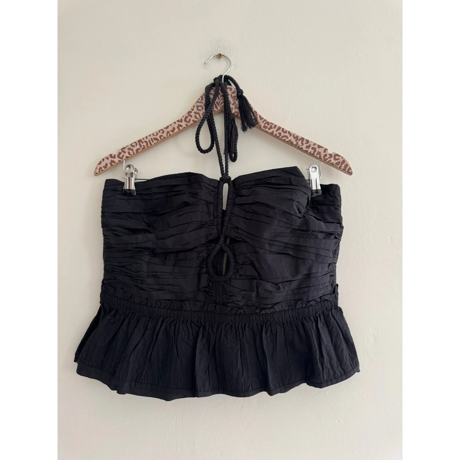 Ulla Johnson Adaleigh Top in Noir Black Size 12 - Image 5