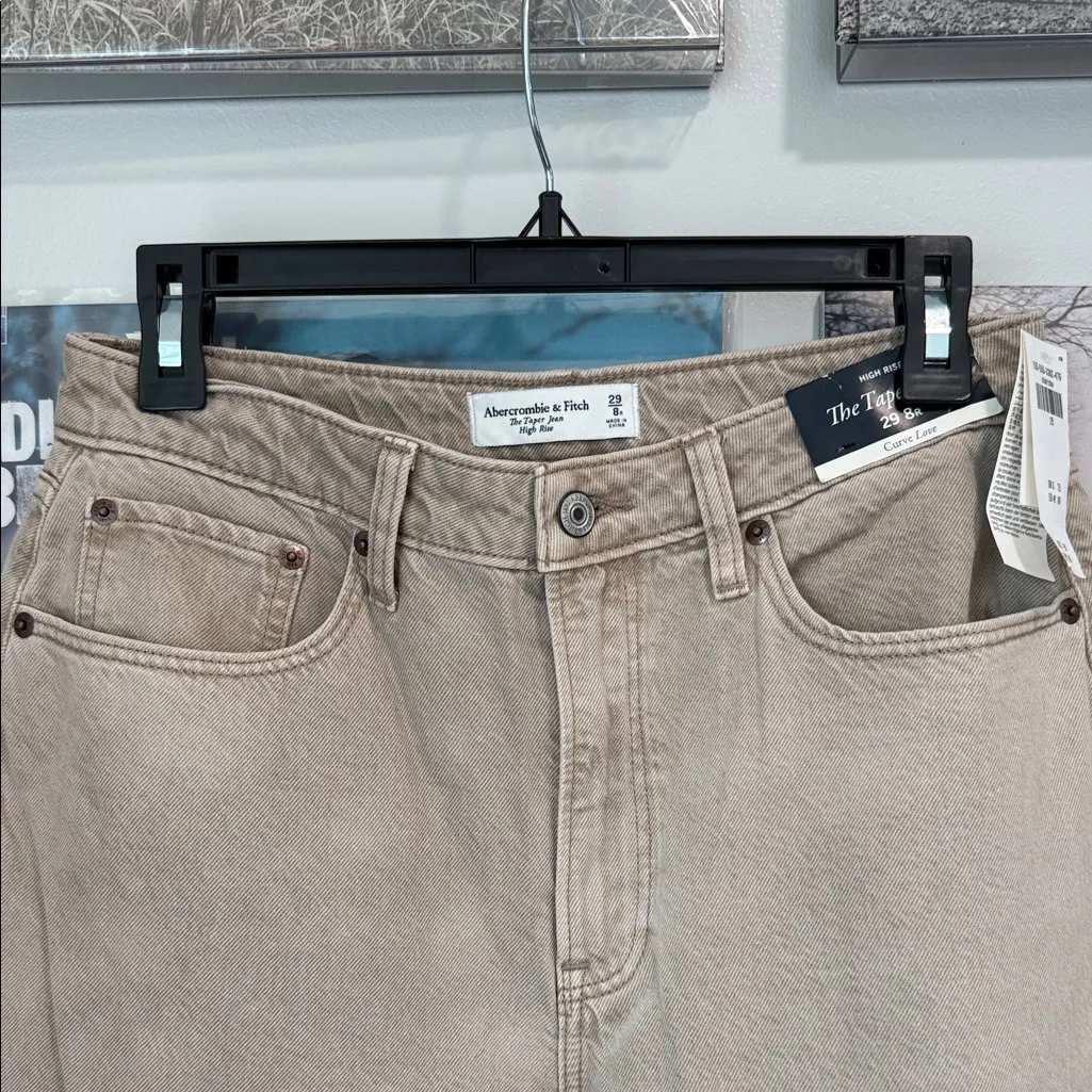 Abercrombie & Fitch Beige Denim Pants - Image 2