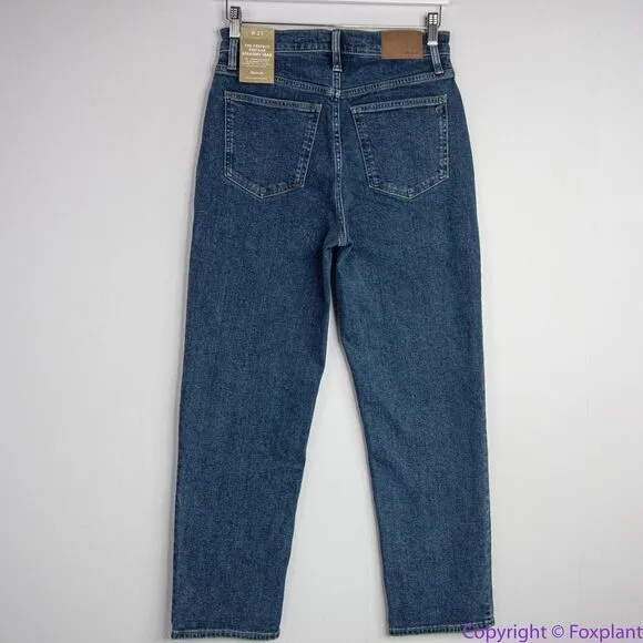 NEW Madewell The Perfect Vintage Straight Jean in Bright Indigo Wash,‎ 27 - Image 9