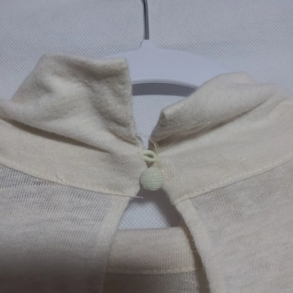 Free People Beach Cream Casual Linen Blend Dress Size M - Image 10