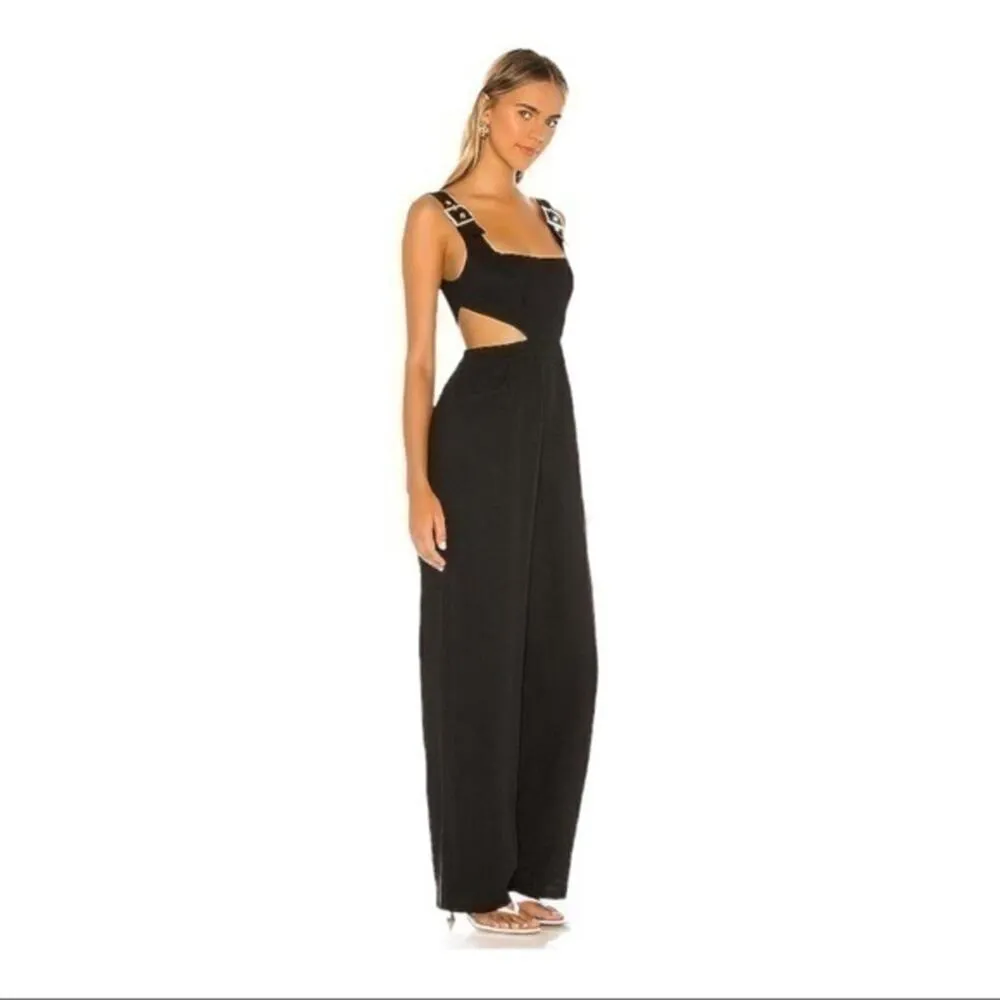 WeWoreWhat Black Cut Out Overall Jumpsuit Size 00 NWT Sold Out on Revolve - Image 7