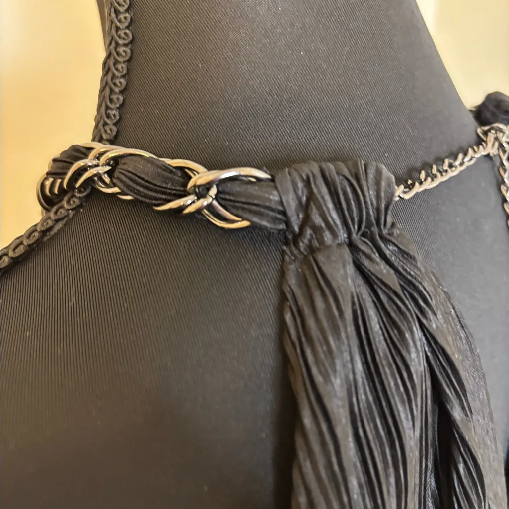 Laundry By Shelli Segal Black Pleated Midi Dress Size 4 - Image 7