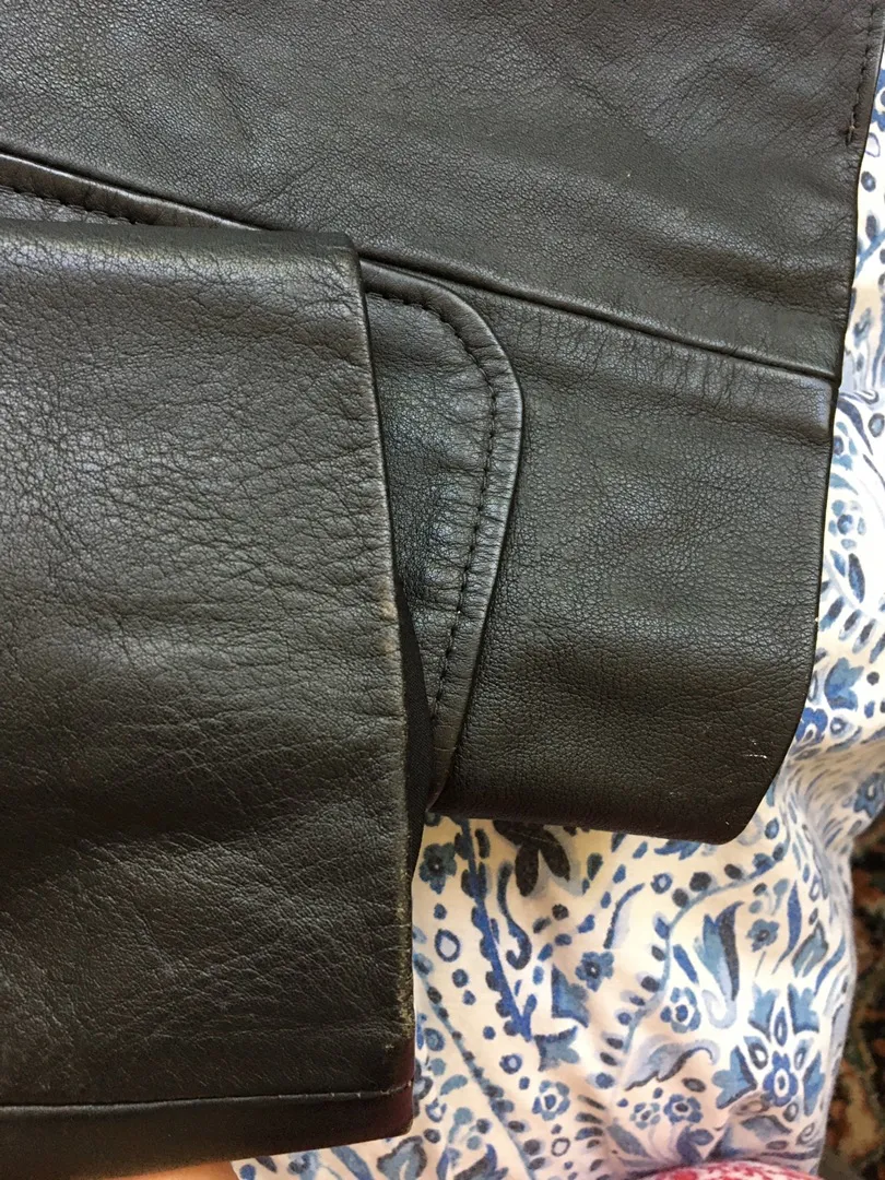 Vintage Peruvian Leather Jacket Black Size 6 - Image 3