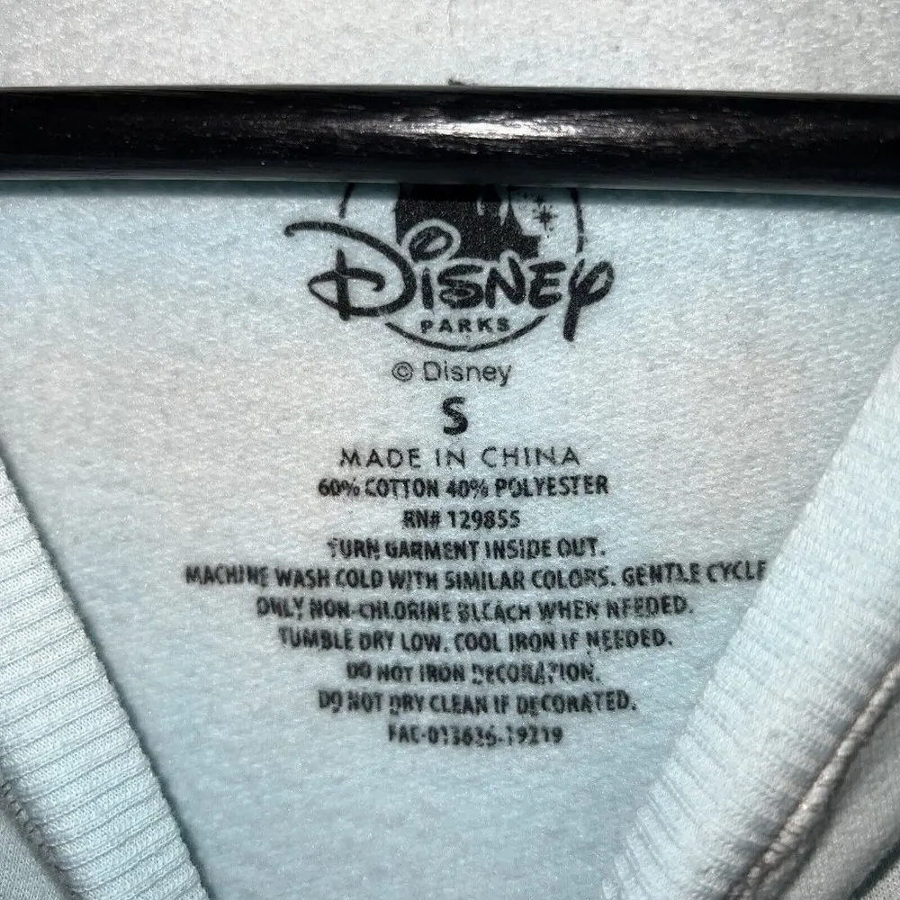 Disney Parks DisneyLand Mickey Mouse Pullover Crew Sweatshirt Size S Blue Silver - Image 3