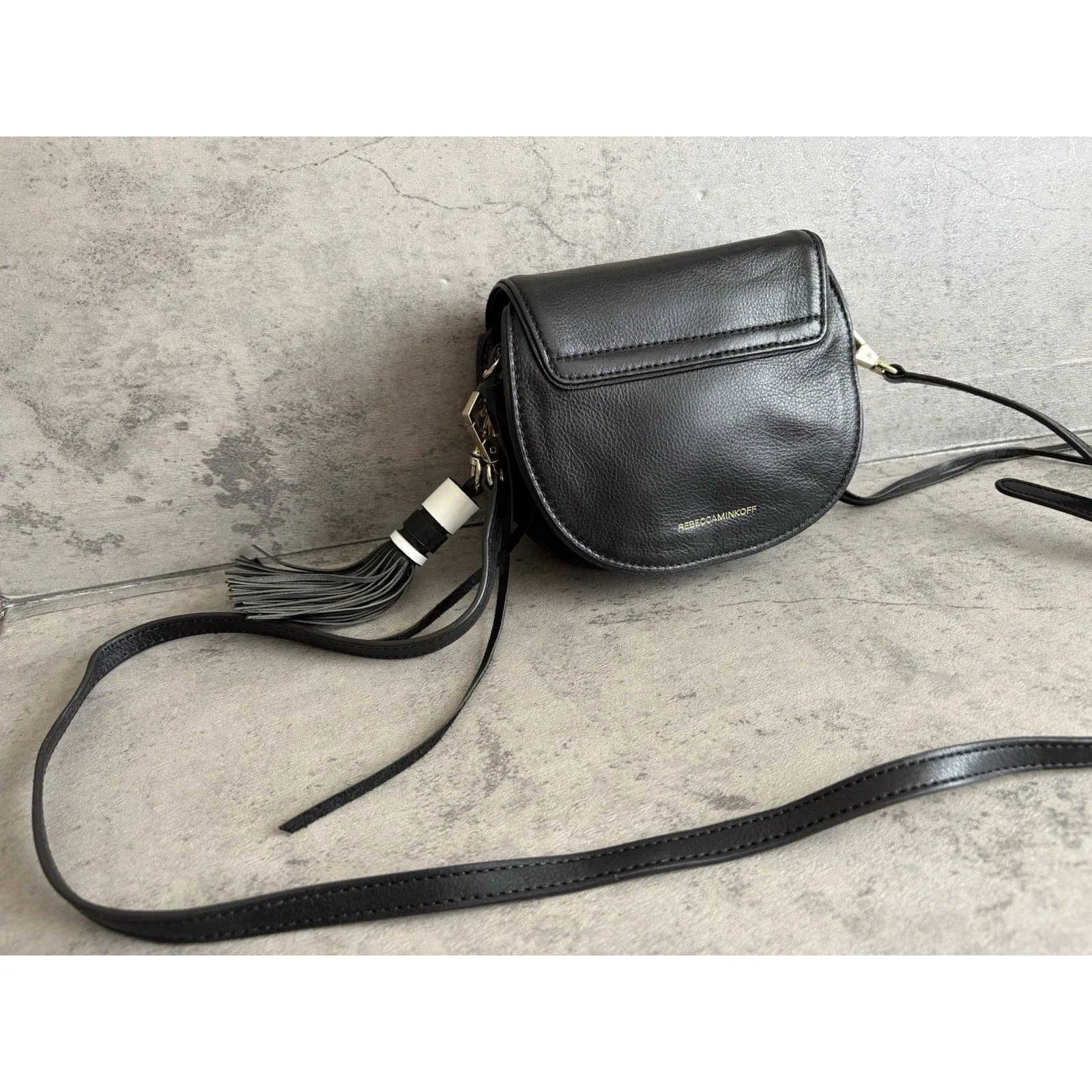 $299 REBECCA MINKOFF Mini Suki CROSSBODY BAG Leather y2k 90s Tassel - Image 3