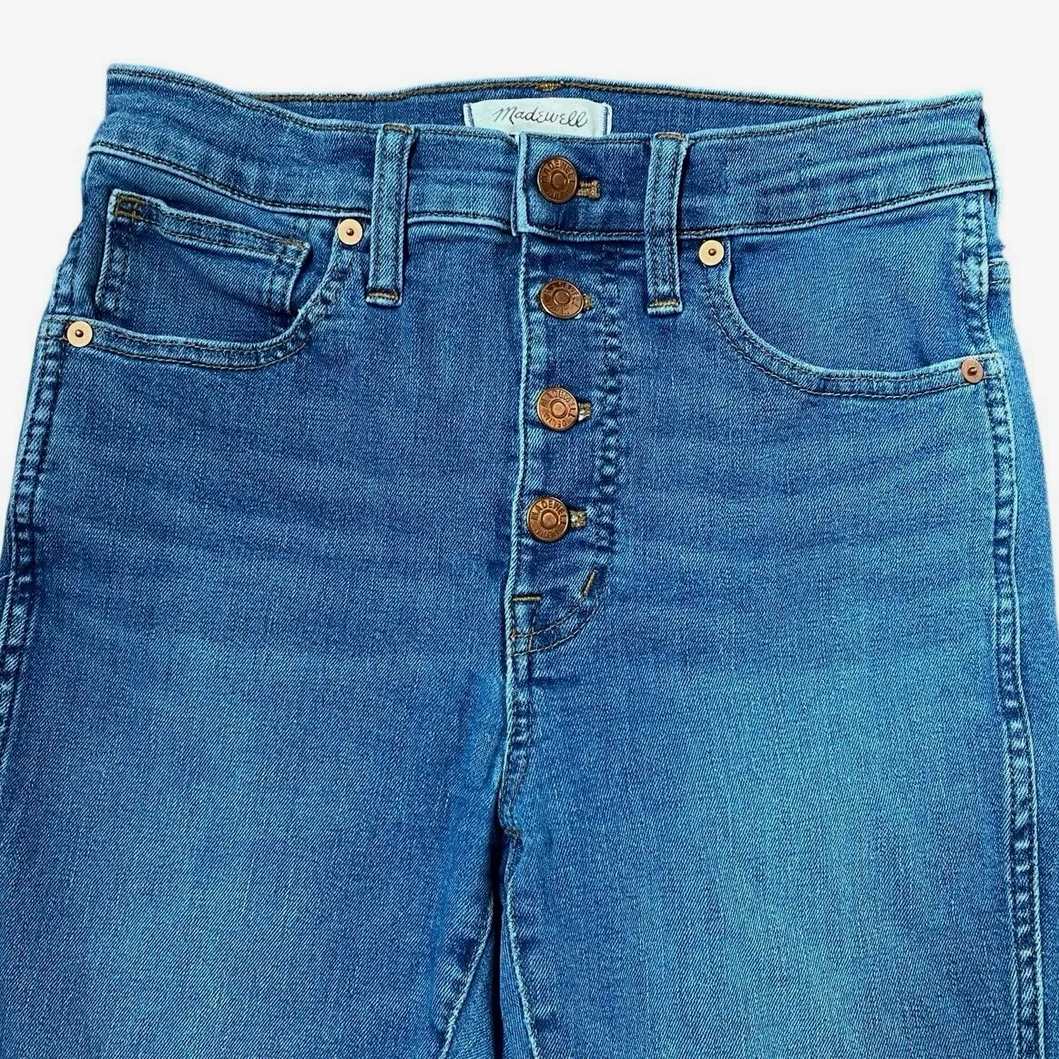 Madewell Petite 10" High-Rise Skinny Crop Jeans| Button-Front‎ TENCEL™ Denim 27P - Image 14
