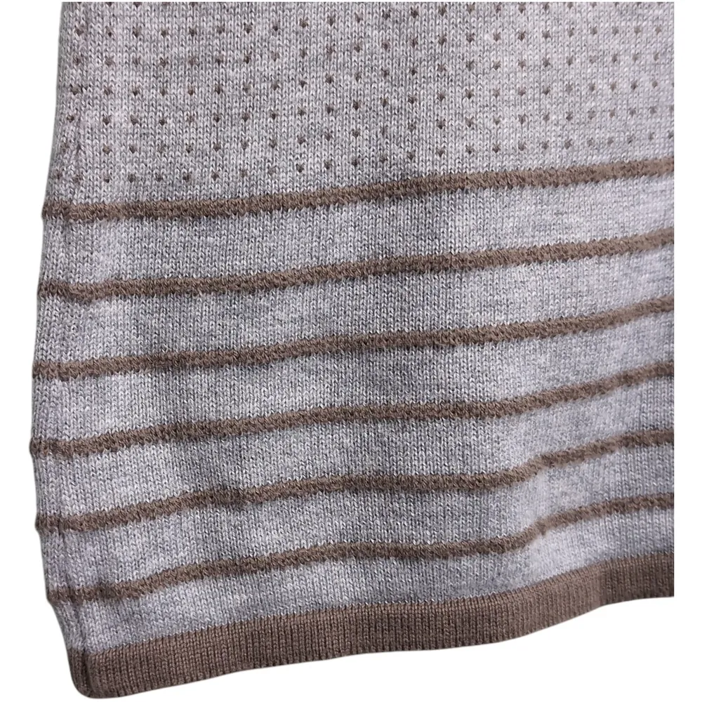 PrAna Mariette Dress Gray Hooded V-Neck Striped Sweater Size M - Image 4