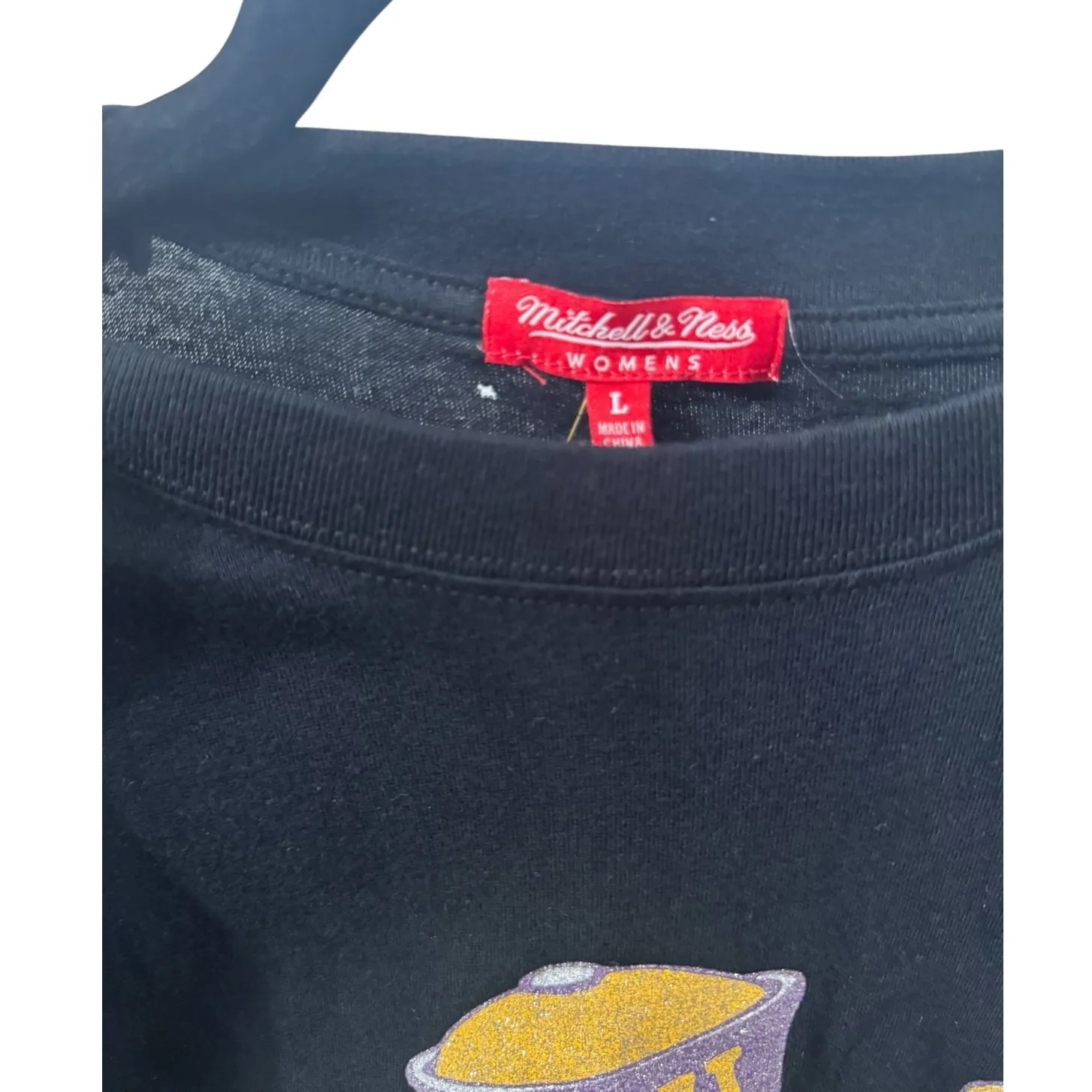 NWT! Mitchell & Ness Louisiana State University Glitter Crop Crewneck - Size L - Image 7