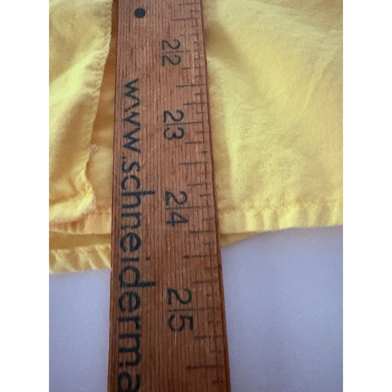 James Perse Shirt Womens 2 (M) Yellow Ribbed Slub Sides Roll Tab Sleeve Fitted - Image 6