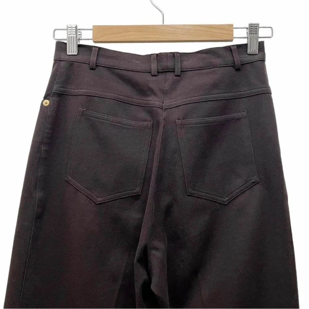 Vintage Y2K St. John Sport Chocolate Brown Stretch Twill High Rise Pant Size 4 - Image 5