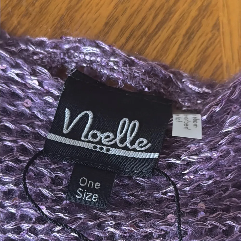 Purple Sequin Poncho Top Size undefined - Image 3