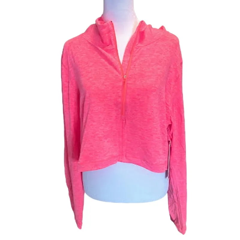 90 Degree by Reflex Pink Half Zip Pullover Hoodie Size Large NWT - Image 6