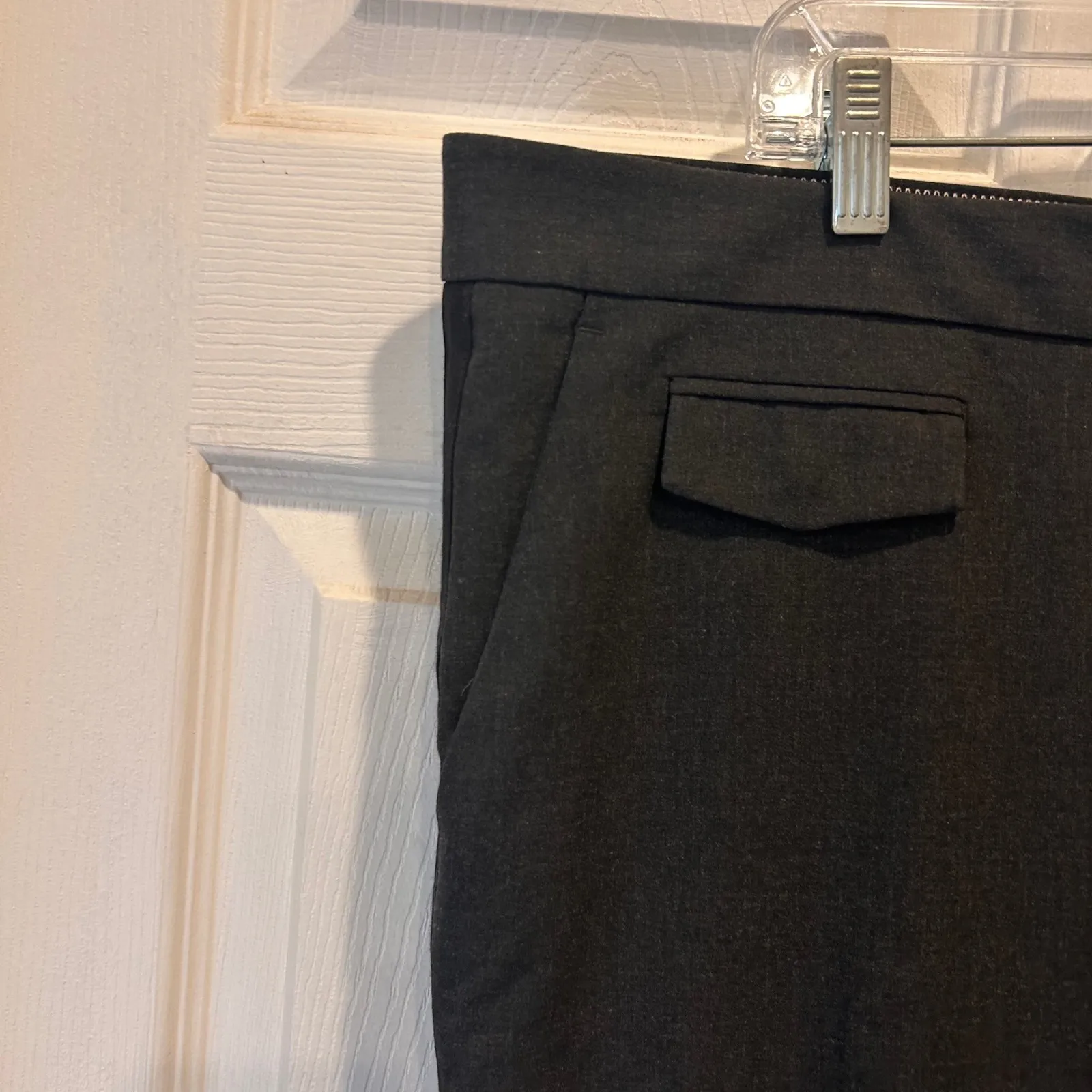 NWT Gap‎ Women Sz 14 Boy Fit Tapered Leg Pants Black Two Way Stretch Business - Image 3