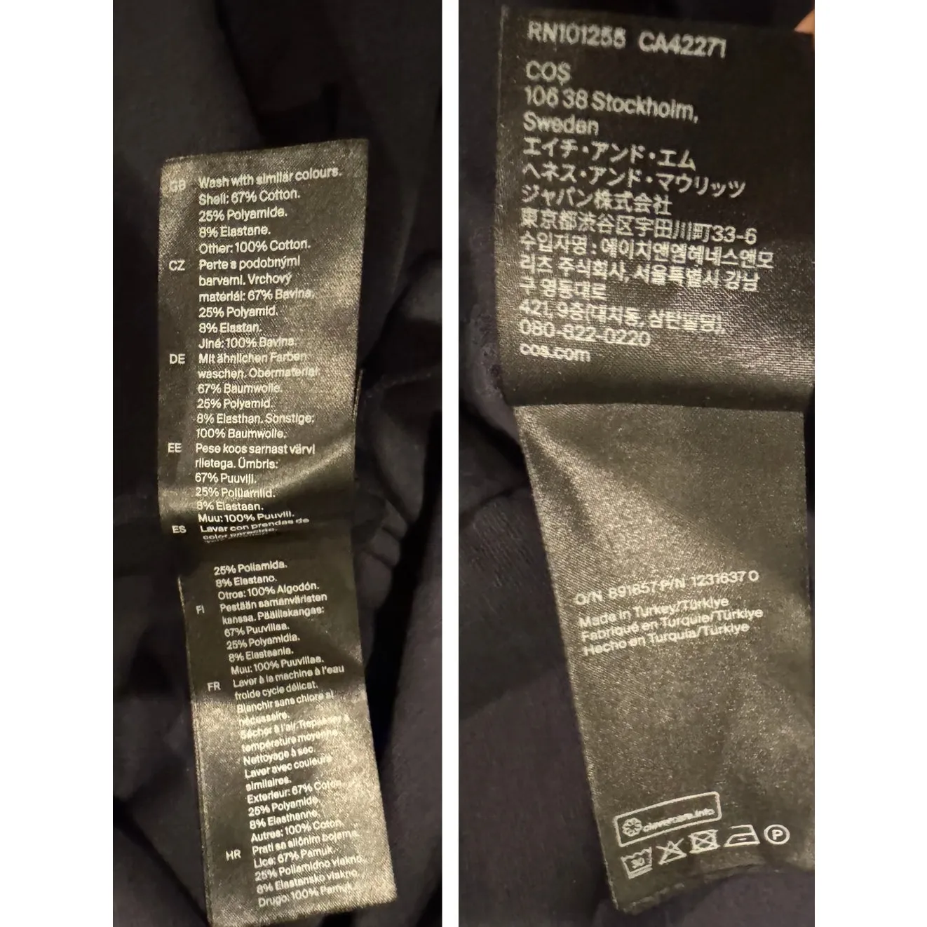 COS  V-Neck Cotton Blend Jumpsuit Size US/Small - Image 13