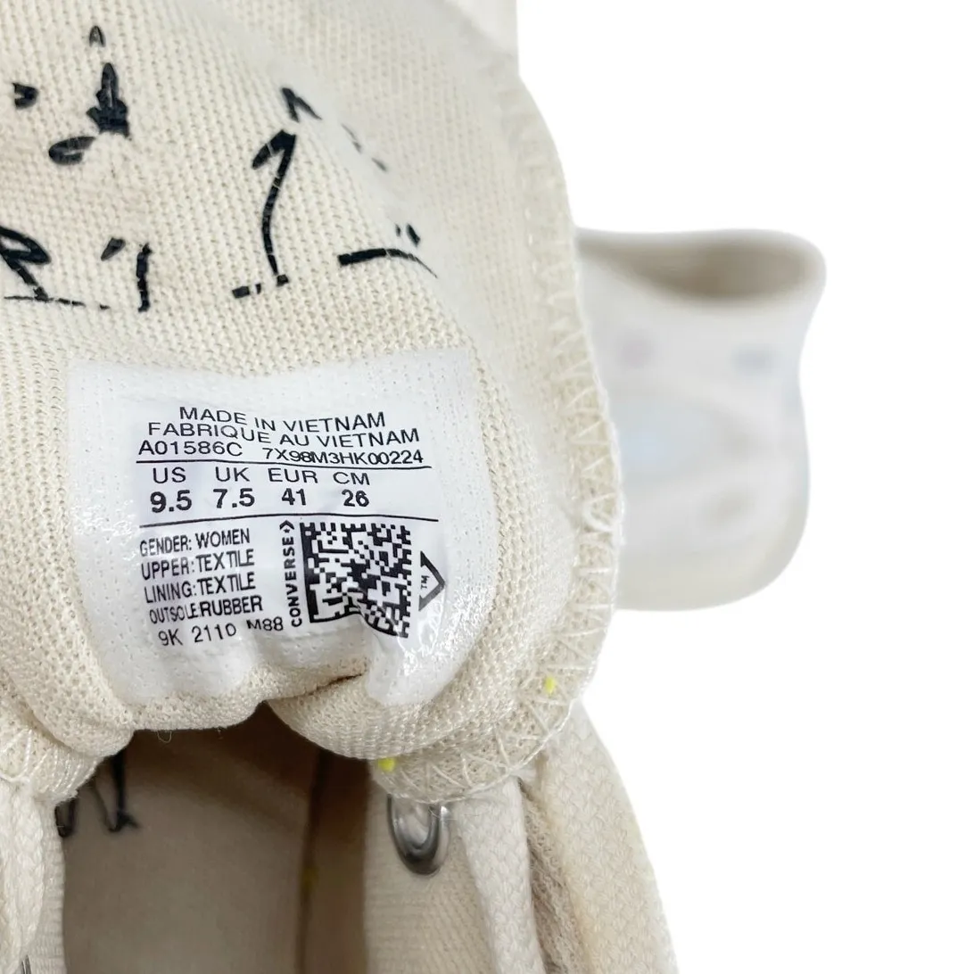 Converse Chuck Taylor All Star Lift Platform Embroidered Floral Women's Size 9.5 - Image 8