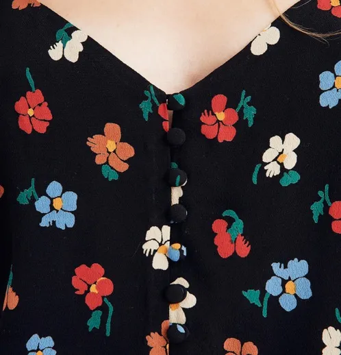 Madewell NWT  BUTTON-DOWN CAMI IN PRESSED FLOWERS - Image 6