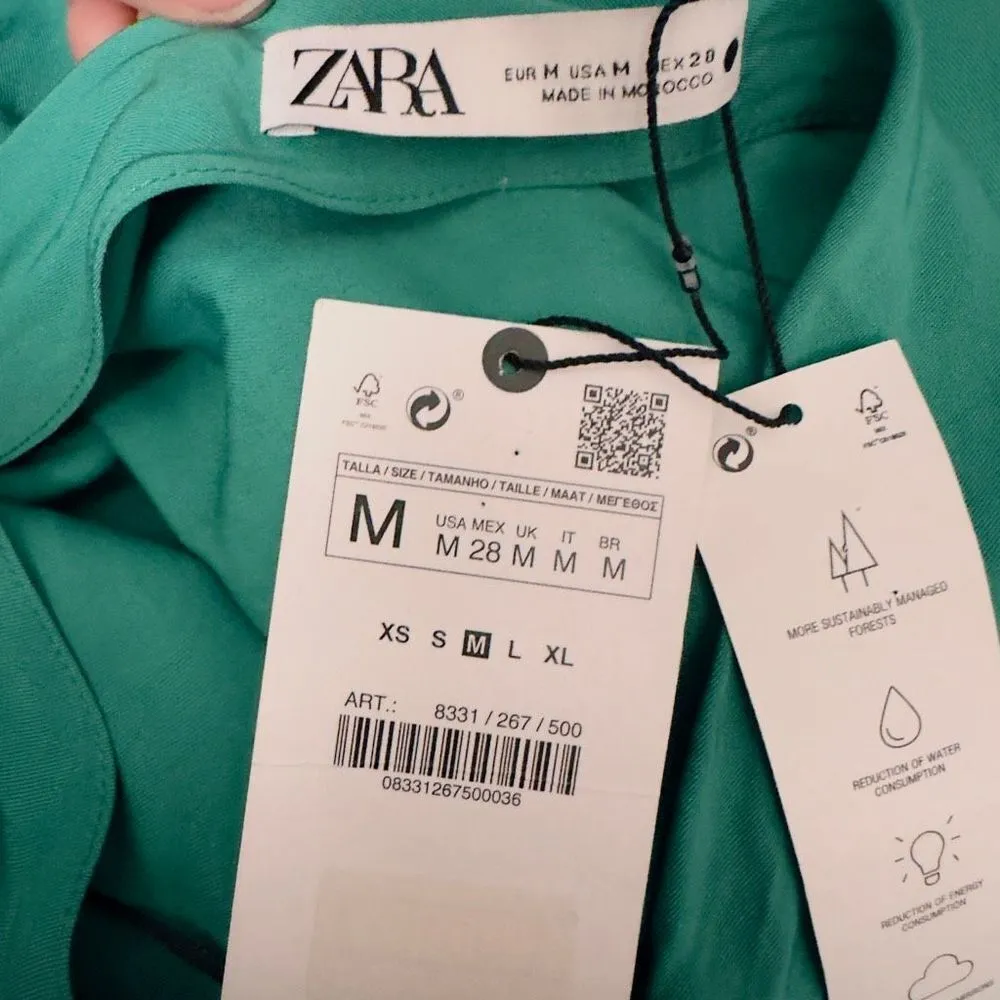 NWT Green  Asymmetrical Mini dress Sz Medium - Image 7