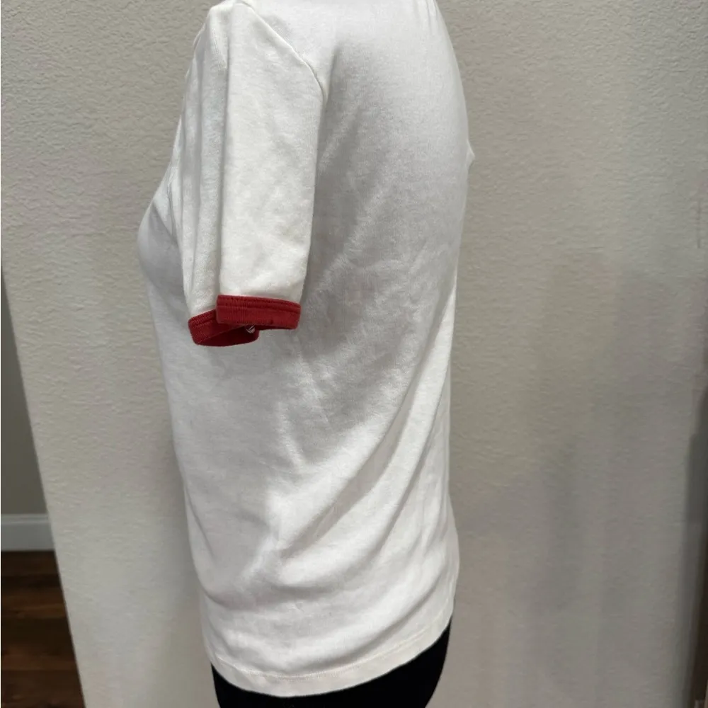 Red and White Graphic Tee - Image 2