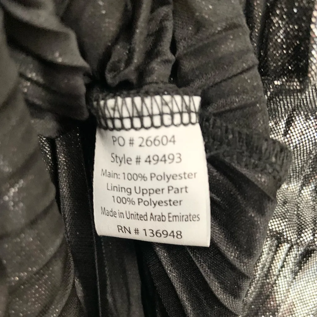 Nasty Gal Y2K Metallic Disco Maxi Dress Long Sleeve Silver Fairy Goddess Small - Image 8