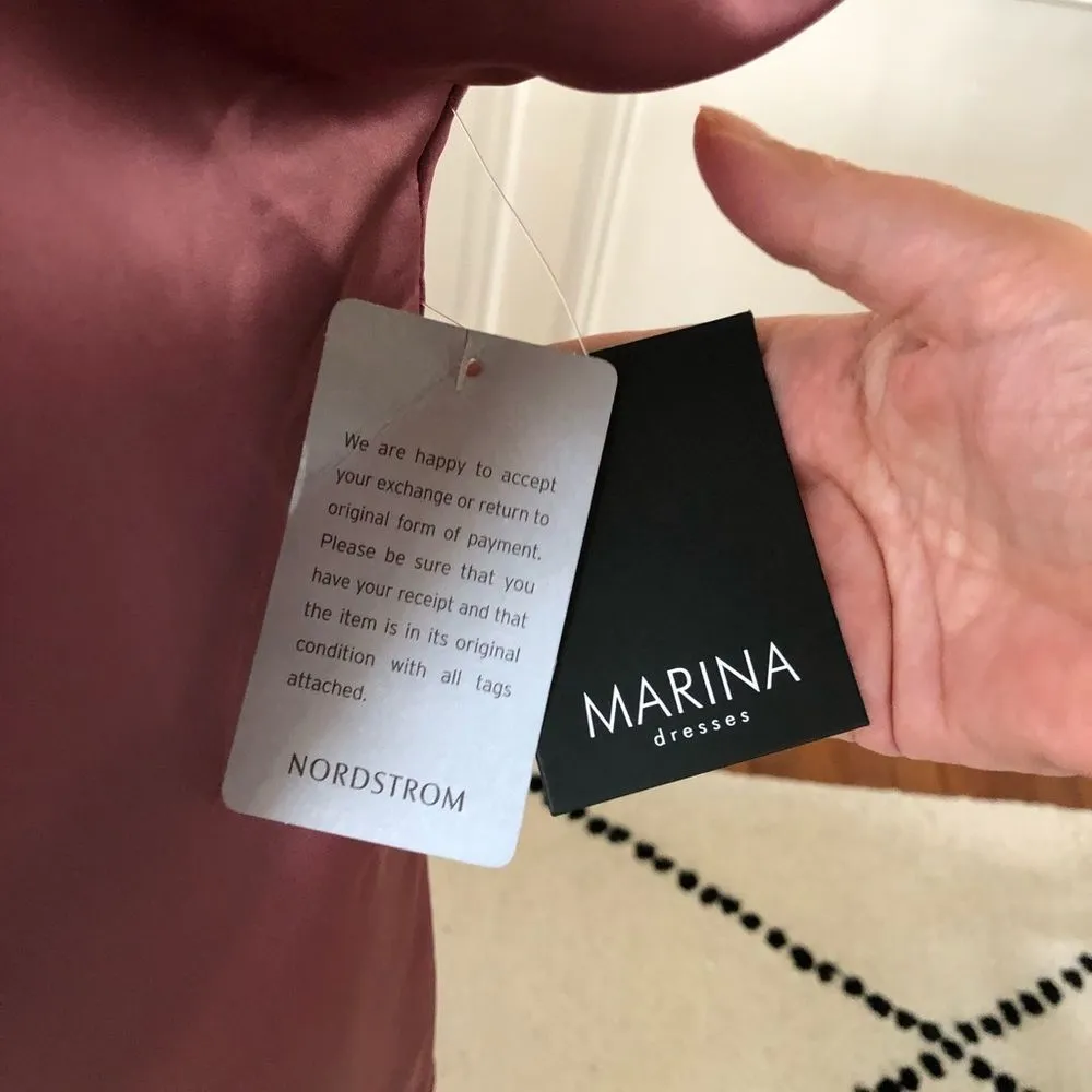 NWT Marina Rose Drape Open Back Dress 12072 6 Pink - Image 6