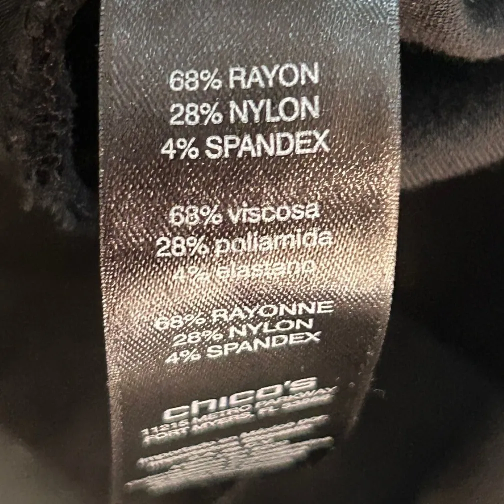 Chicos Womens Pants Size 14P or 2.5 Professional‎ Slimming Black Pants Career - Image 8