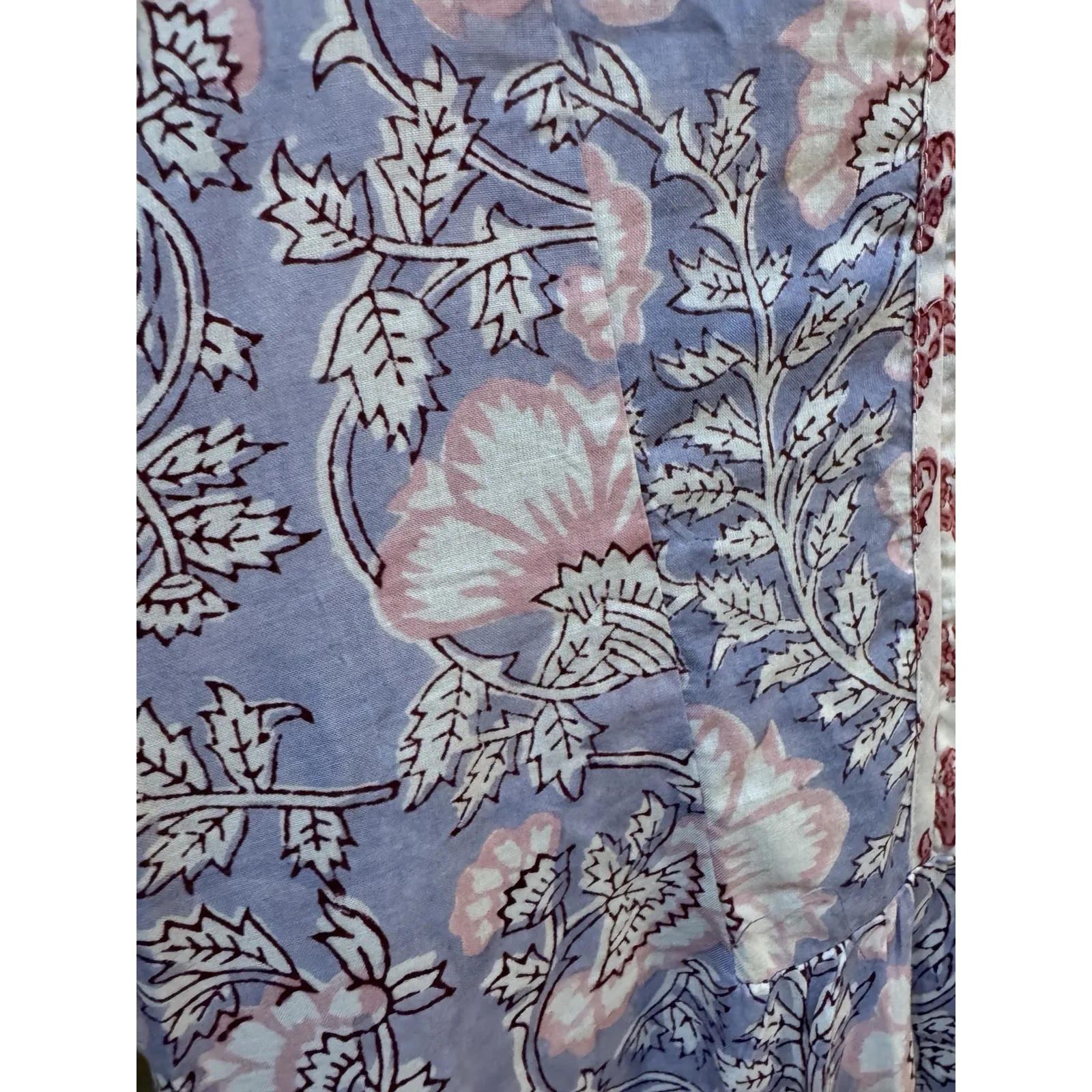 Ophelia and Indigo Pink/Blue Molly Long Sleeve Dress Size XS Floral Boho Prairie - Image 4