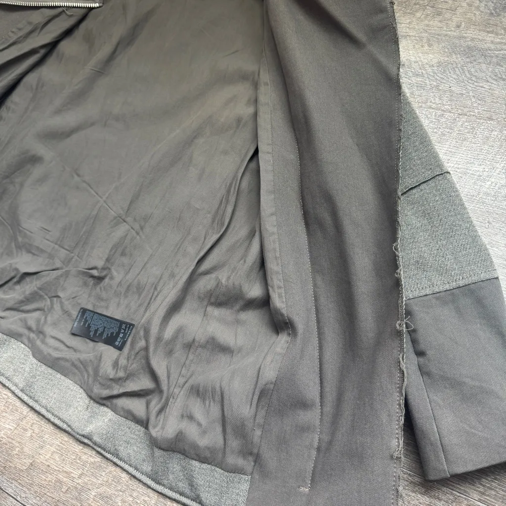 All Saints Zulia Biker Jacket Deconstructed No Belt Moto Distressed Sz 2 Flaw - Image 10