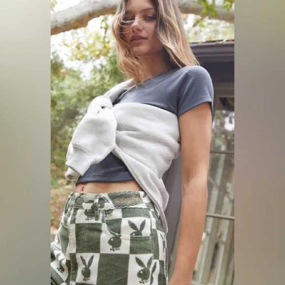 Playboy corduroy Game of Bunnies Boyfriend jeans Size 24 - Image 4