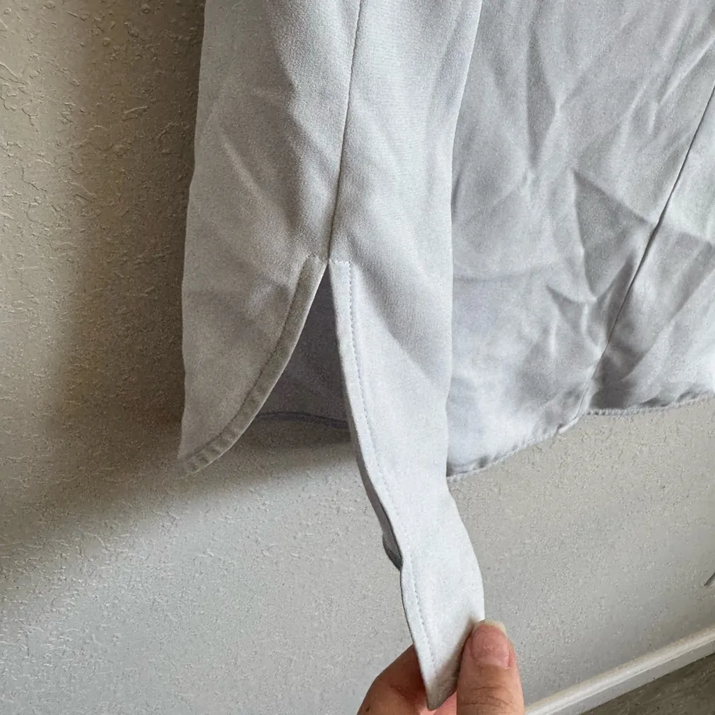 MM.Lafleur Light Blue Gray High Neck Tank Blouse Womens M Business Careerwear - Image 6