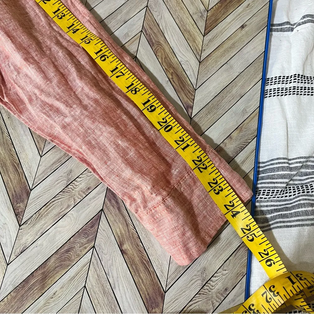 GARNET HILL Easy‎ Linen Long Sleeve Button Up Shirt Tunic Lagenlook Casual Large - Image 11