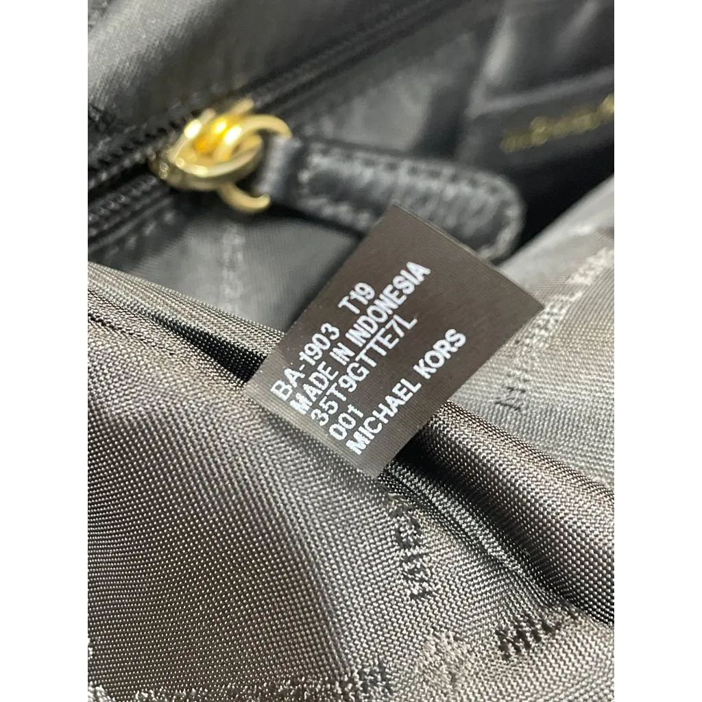 Michael Kors womans Balck Jet Set Large Chain Gold leather Shoulder Tote Handbag - Image 12