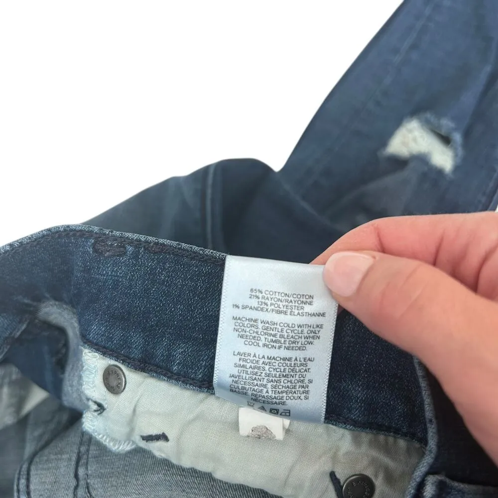 Express Distressed Mid Rise Ankle Legging Jeans Sz 2S - Image 4