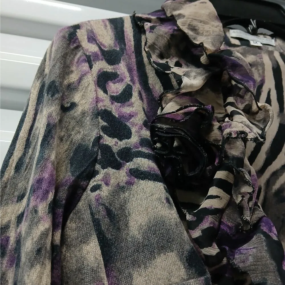 Alberto Makali Women's Top Size Medium Multi Whimsigoth Artsy Boho Blouse - Image 6