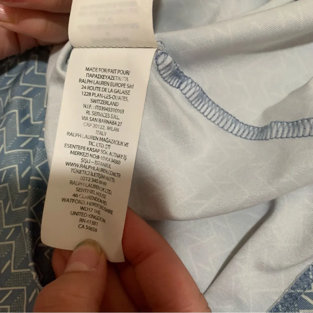 Ralph Lauren RLX size medium golf tank top athletic tennis blue white pattern - Image 9