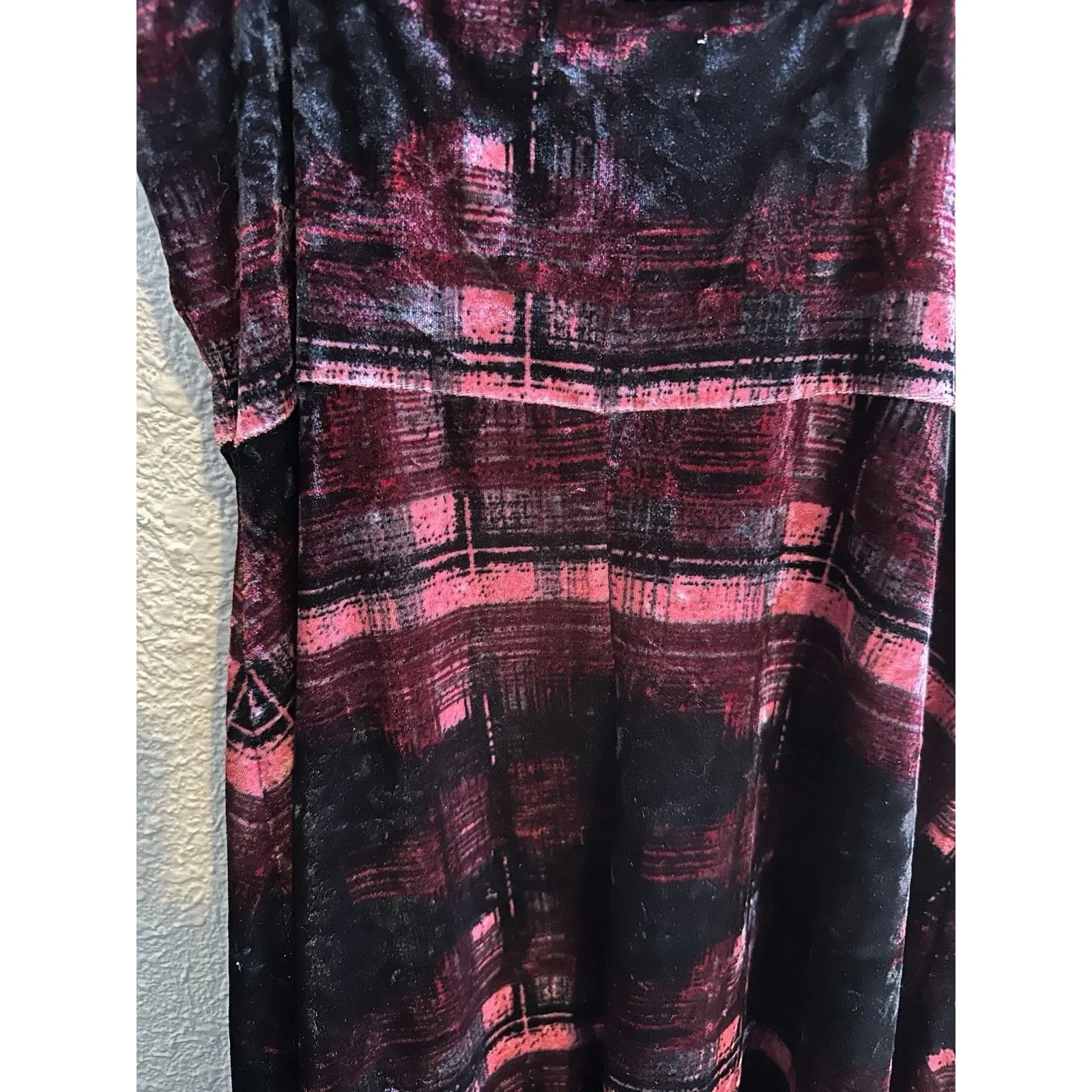 VTG Women Dark Floral Babydoll Velvet Dress XS Fairy Grunge Whimsigoth Holiday‎ - Image 8