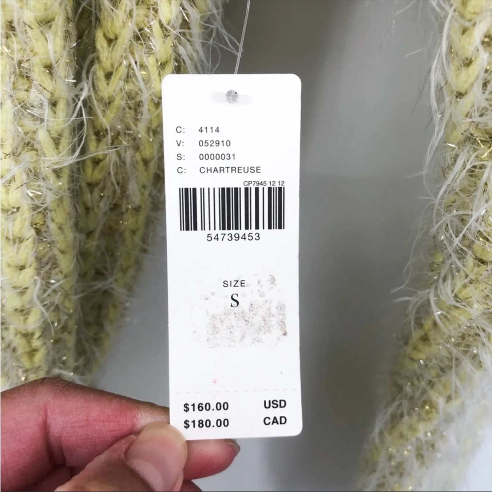 Anthropologie Yellow Larkin Shimmer Belted Cardigan Small Long Sleeve NEW - Image 7