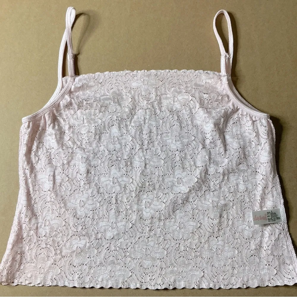 Vintage 90s, Eva Cervantes intimates Delicate Lace Camisole in Light Pink size L Size L - Image 3