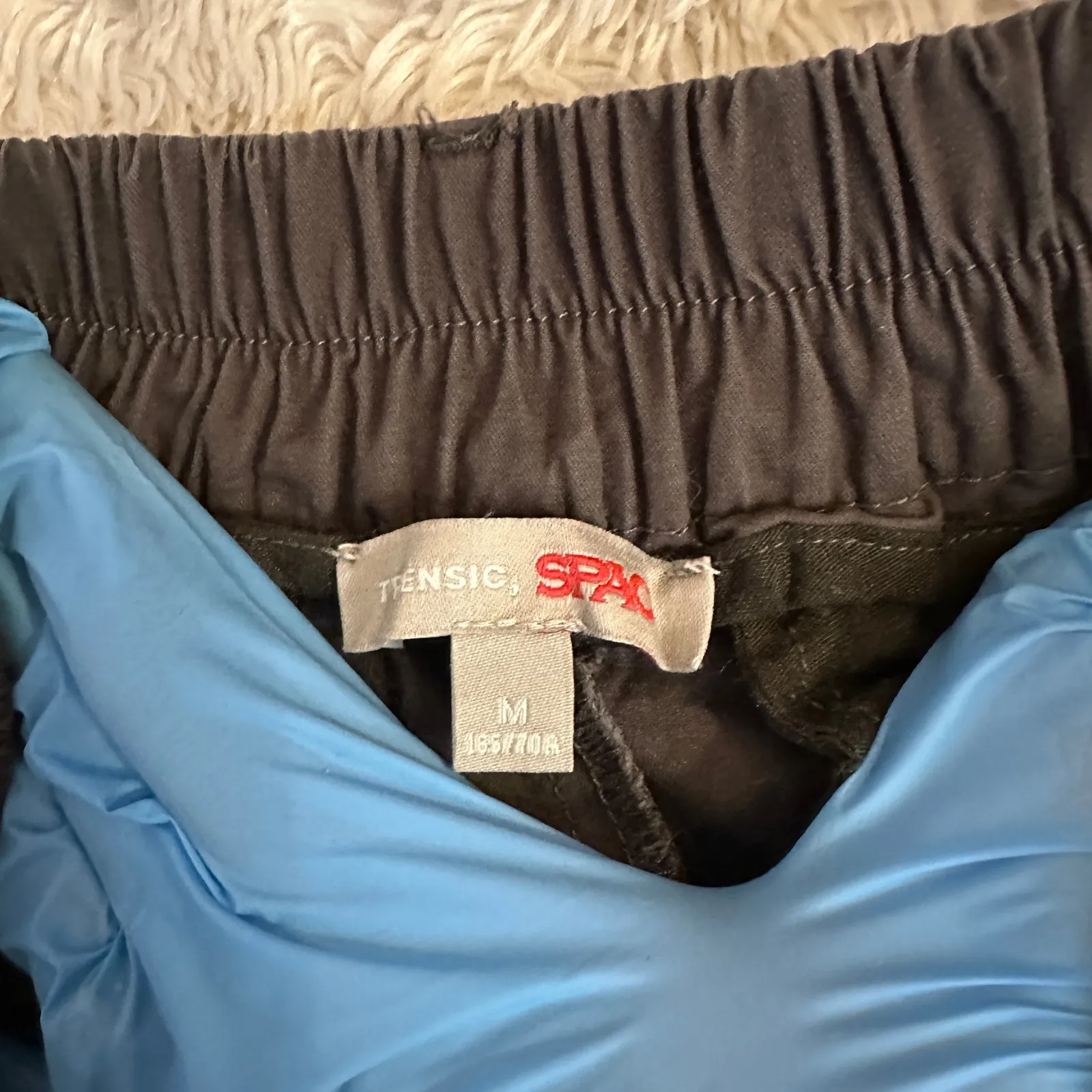 Trensic Spao Medium 100% Cotton Cool Grey Brown Wide Leg Pants Trousers Elastic Gray - Image 7