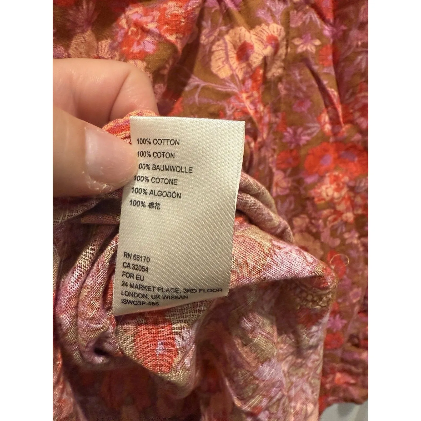 Women’s Free People Wild Gardenia Blouse S Earth Combo Floral Button Down Small - Image 7