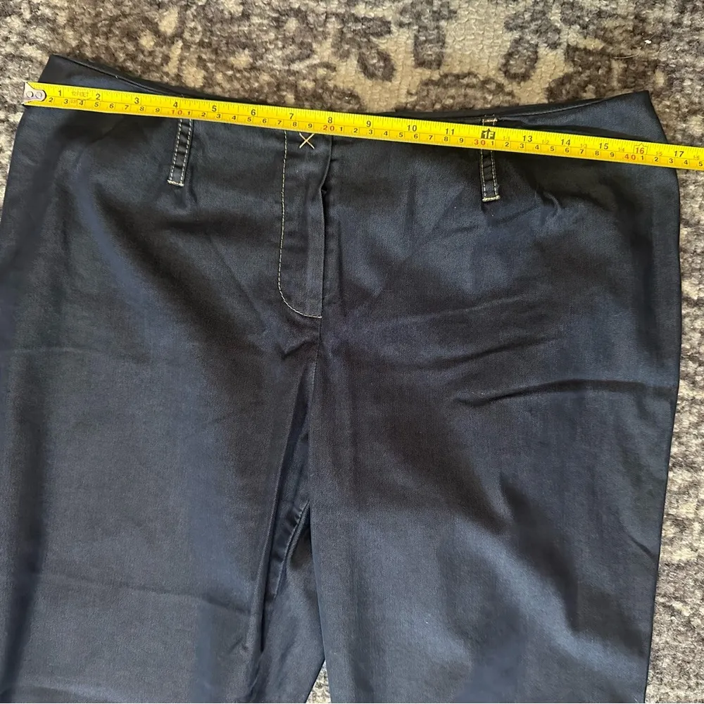 Marks & Spencer Per Una Women’s Size 8 P UK 12 S Navy Blue Trimmed Ankle Pants - Image 7