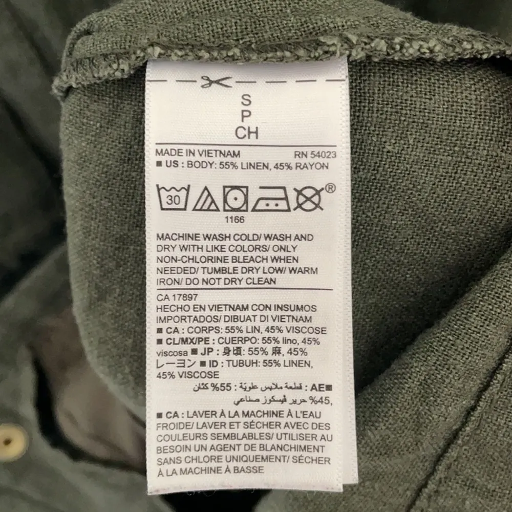 Old Navy Linen Field Utility Jacket Small - Image 5