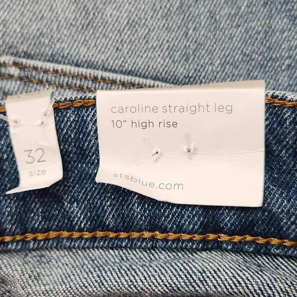 STS Blue Caroline Straight Leg High-Rise Distressed Jeans NWT Size 32 - Image 8