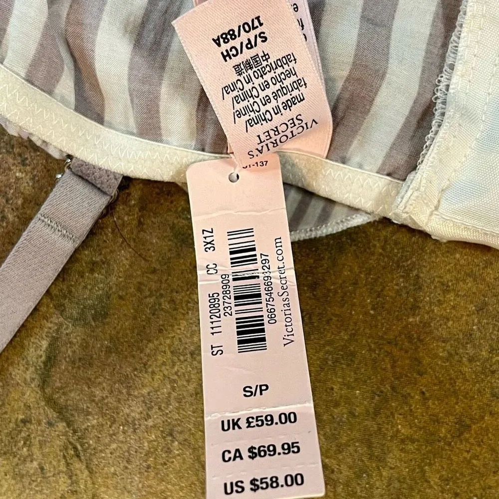 NWT Victoria’s Secret Ruffle Dream Angel Striped Asymmetrical Cami Small - Image 8