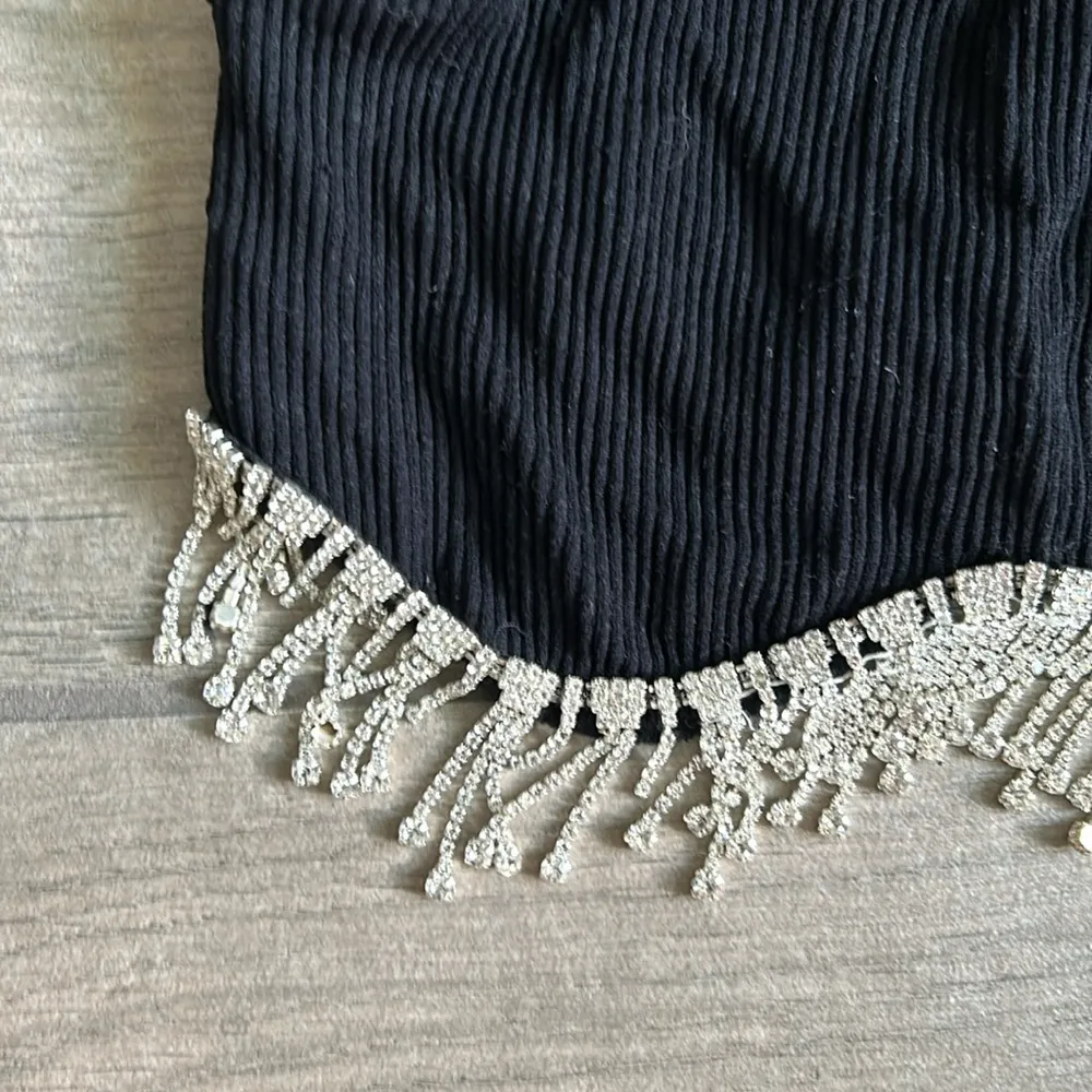 Zara rhinestone trim crop top - Image 2