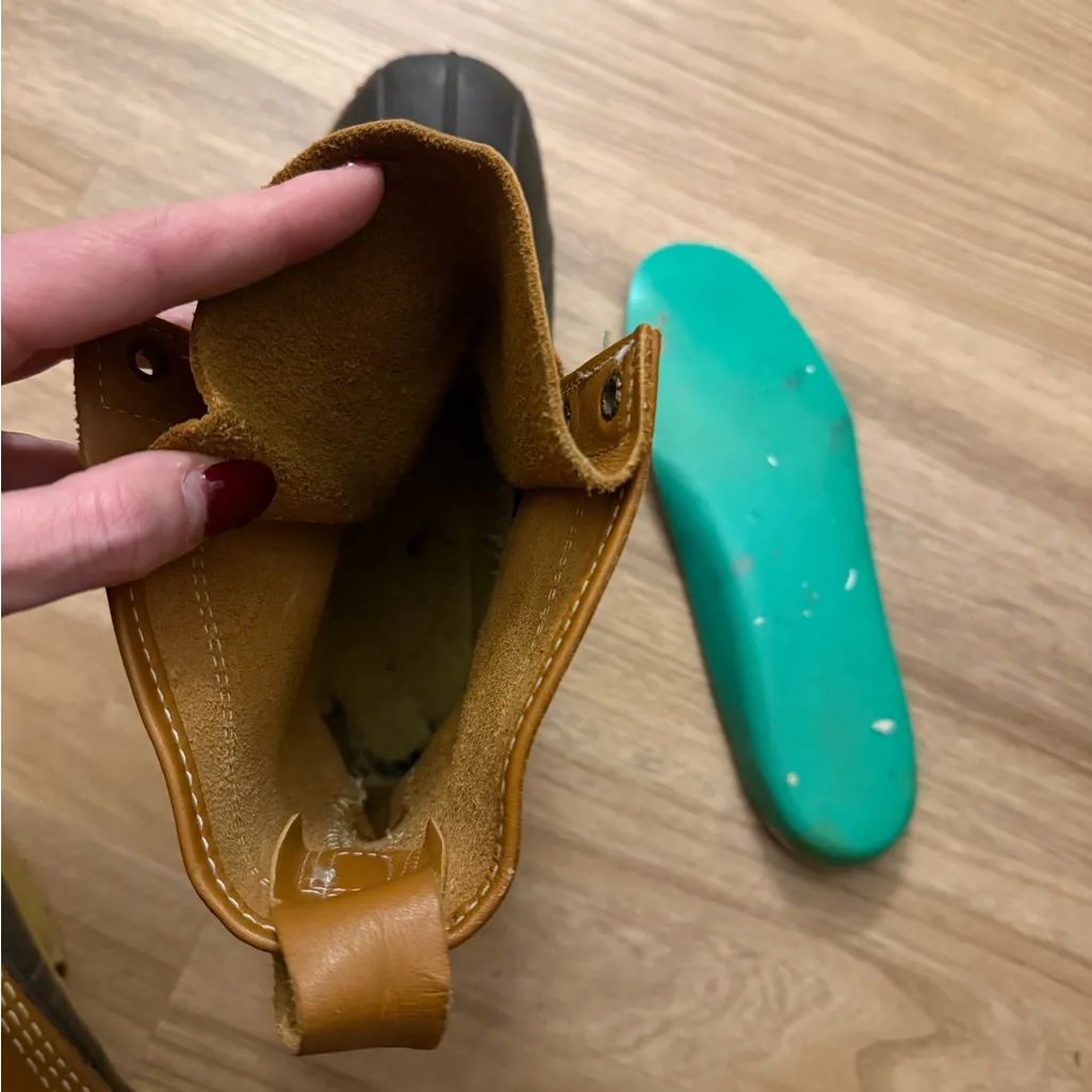 L.L.Bean Bean Boots Brown and Tan Duck Boots Size 7 - Image 8