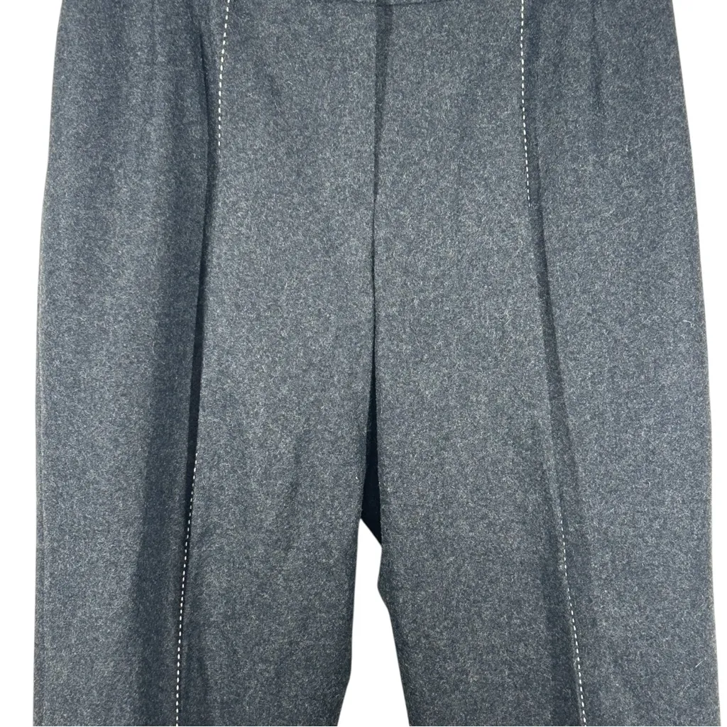 Vintage Harve Benard Gray Wool Dress Pants Size 12 High-Waist Straight Leg - Image 2