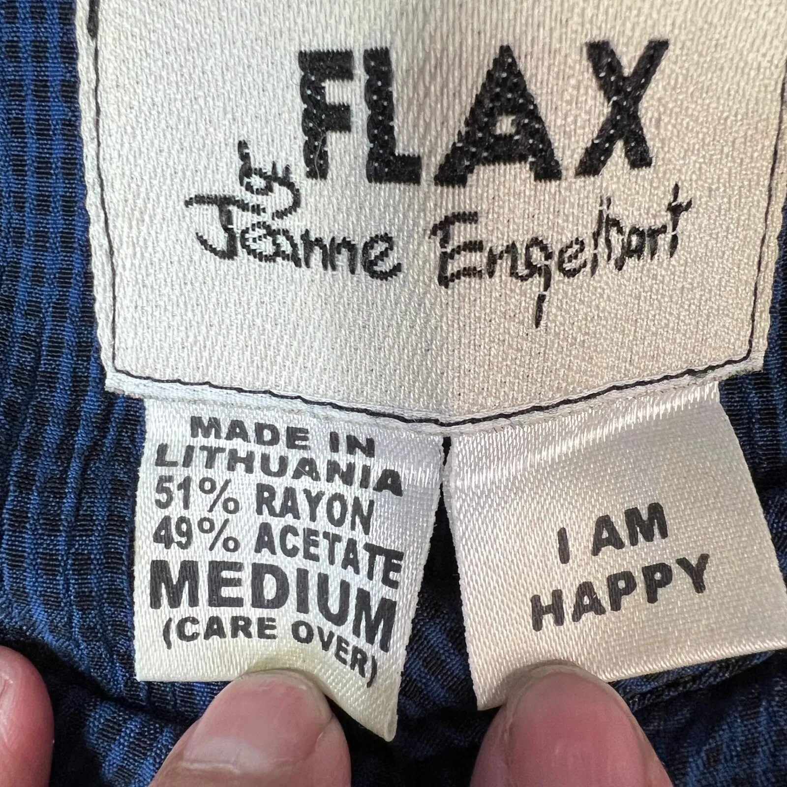 FLAX Jeanne Engelhart Blue Button Front Pintuck Tunic Jacket‎ Artsy Lagenlook M - Image 6