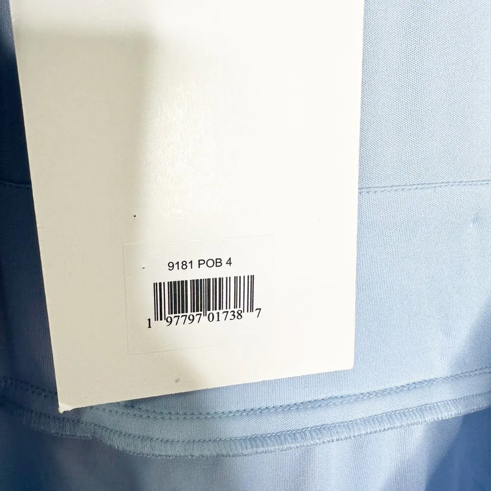 Mac Duggal 9181 Powder Blue Chiffon Gown w/ Fully Beaded 3/4 Sleeve Top 4 $598 - Image 8