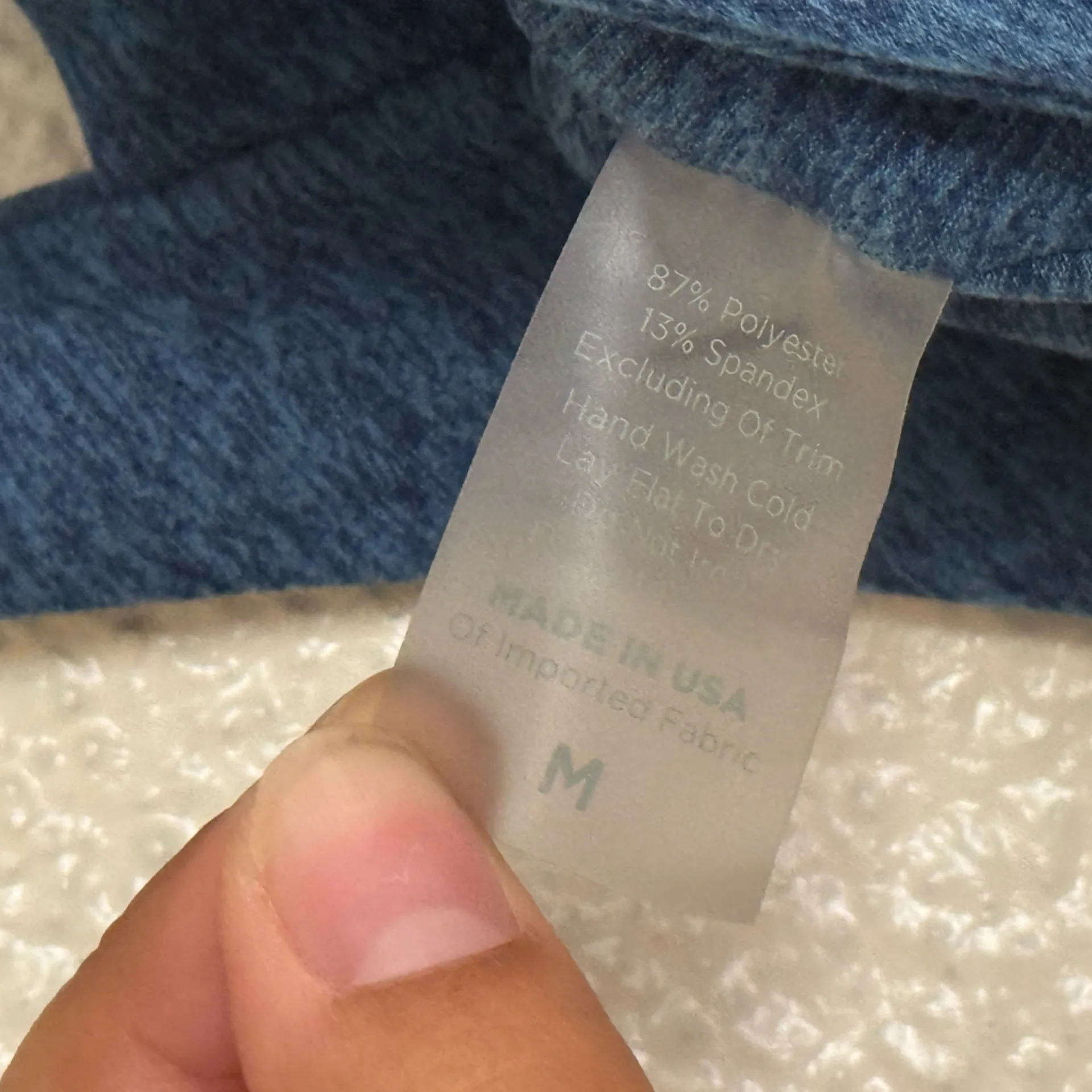 Bombshell Sportswear Heathered Blue Sports Bra size medium - Image 6